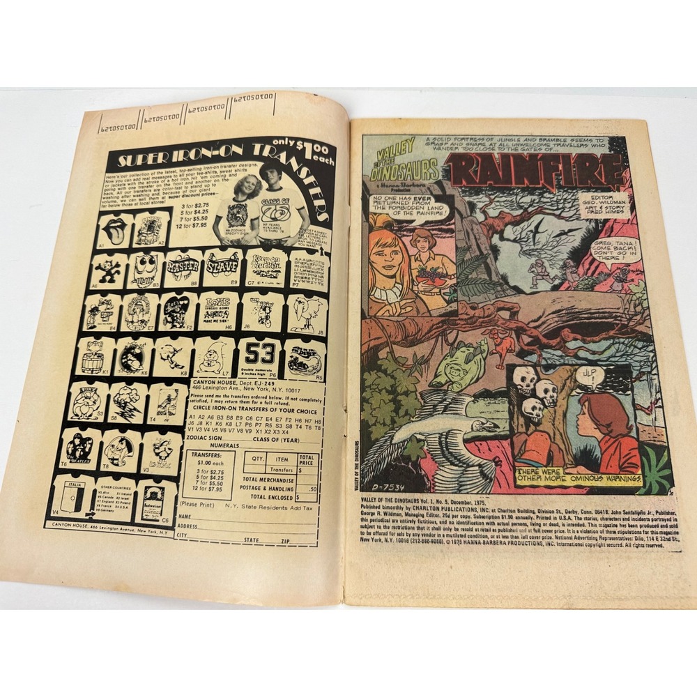 Valley of the Dinosaurs #5 Charlton Comics 1975 Hanna-Barbera Bronze Age - Picture 2 of 4